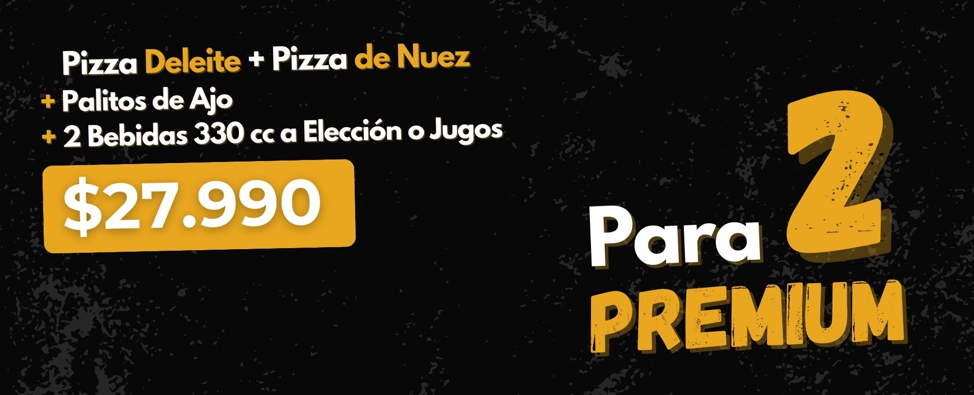 combo de pizza para dos premiu, barrio italia